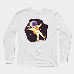 Astronaut dancing in space Long Sleeve T-Shirt